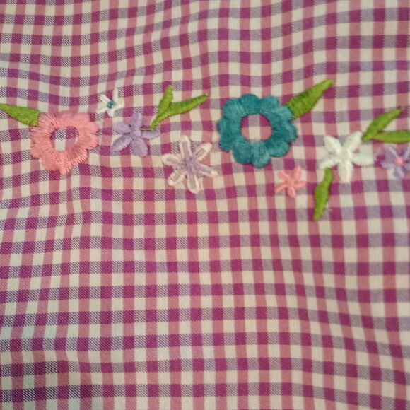 Lot of 2 Blair Women's Button Up Blouses XL Pink Purple Check Embroidered VTG - Picture 9 of 11